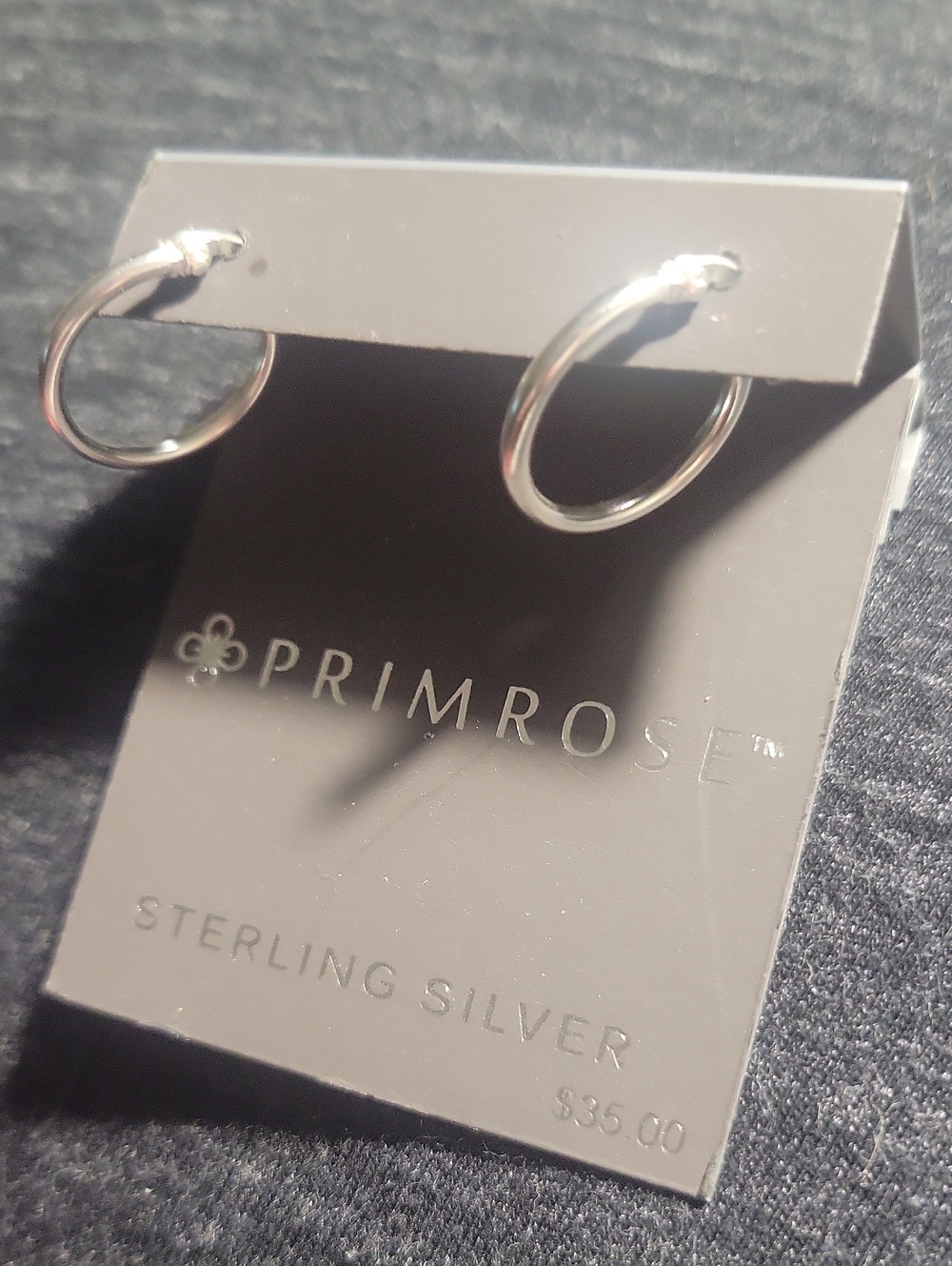 Sterling Silver Hoop Earrings - Silver . 925